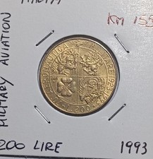 Italia 200 lire, 1993 70°