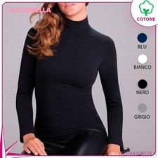 Maglia donna lupetto cotonella 3511 in caldo cotone elasticizzato