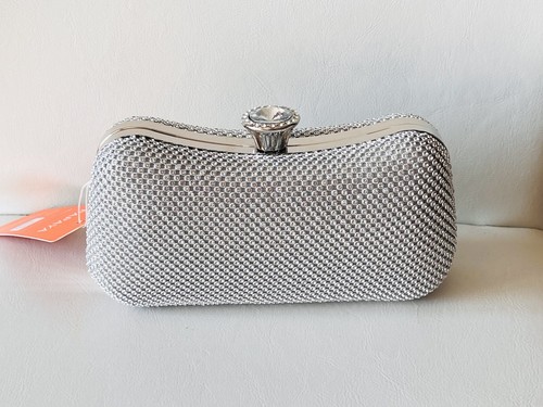 Borsa sera papaya - papaya, silver