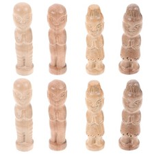  8 pezzi di figurine di pupazzi di legno per bambole finte di giocattoli,