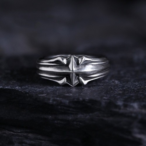 Anello uomo argentato aperto - aperto,