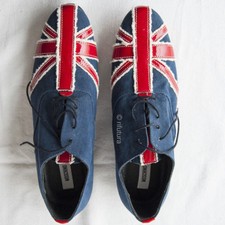 Scarpe Uomo MOSCHINO n43 Bandiera Union Jack Britain Pop Punk (newprice400€)-1NU