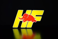 Lampada Insegna Luminosa USB C LED Lightbox Lancia Delta HF Elefantino LOGO 3d