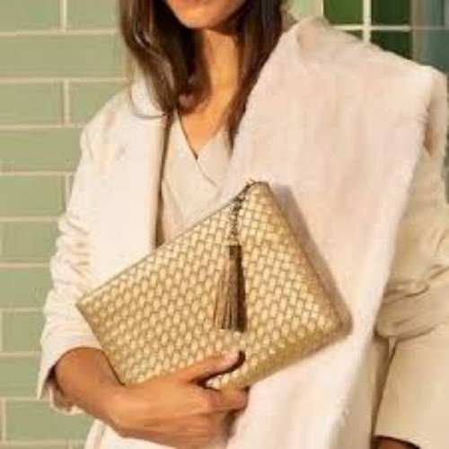 Pochette virginia woolf oro - woolf,