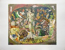 SANDRO CHIA "Oggetti che salgono" , 1993 litografia originale