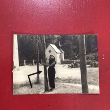 Belluno,Passo Tre Croci,1954,Chiesetta,bella Ragazza,animata,FRE1213