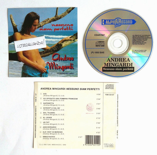 Andrea mingardi nessuno - cd,