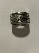 Elegante Anello Padre Nostro Latino di Amen Gioielli,Argento 925,misura 18