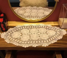 15"x27" Vintage Hand Crochet