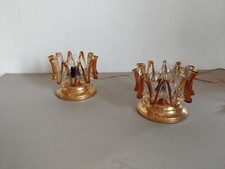 coppia lampade da tavolo abat jour ragno anni '60