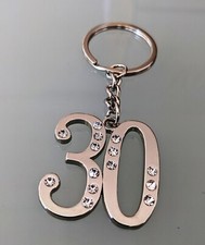 Portachiavi 30 anni in Metallo Bomboniera Segnaposto Gadget Compleanno Festa