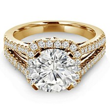 14K Placcato Oro Giallo 3.24Ct