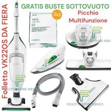 VORWERK FOLLETTO VK220S COMPLETO SOTTOVUOTO PICCHIO PB440S BATTITAPPETO EB420S