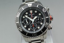 [MINT] SEIKO Prospex V175-0AD0 Chronograph Divers Solar Men's Watch From JAPAN