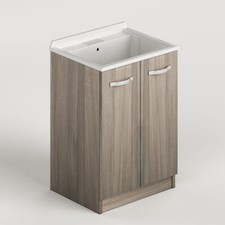 Mobile lavatoio in legno olmo