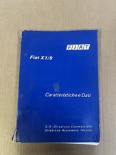 FIAT X 1/9 manuale istruzioni