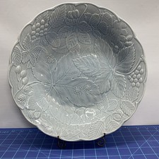 NIKKO WOODBURY BLUE OPTIMUM JAPAN HOME PIATTO DA PORTATA ROTONDO/CIOTOLA IN RILIEVO 12"