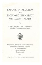 Nalson, John S Labour IN Relazione A Economico Efficienza On Dairy Farms 1952 Ad