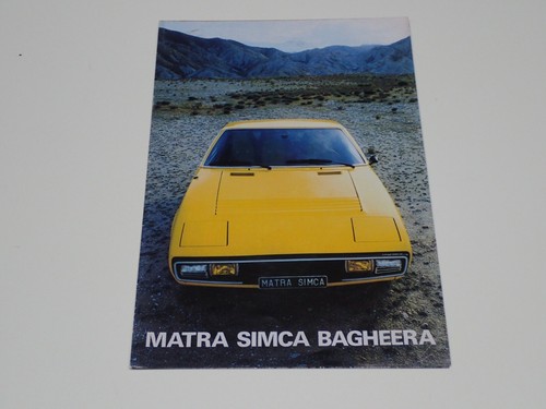 Matra simca bagheera brochure - bagheera,