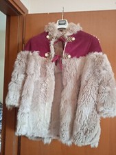 PELLICCIA CORTA COPRISPALLE DONNA IN PELLICCIA SINTETICA CON APPLICAZIONI 