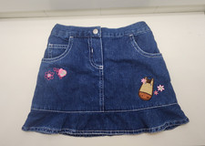 Gonna con volant in denim per