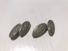 GEMELLI DA POLSO ARGENTO  CON MONOGRAMMA MARCA A.R. DEPOSE