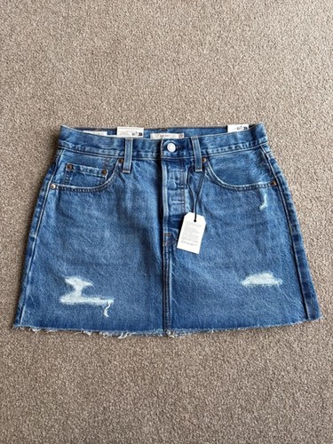 Minigonna levi blu denim - blu,