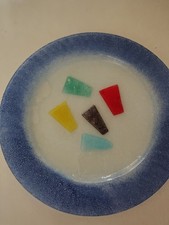 Piatto Splendido, In Vetro Pulegoso, Metà Secolo Scorso, Condizioni Perfette.