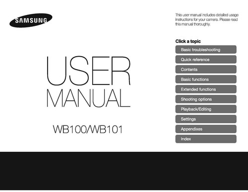 Samsung wb100 manuale utente - samsung,