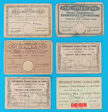 ENAL - ENTE NAZIONALE ASSISTENZA LAVORATORI - LOTTO 6 TESSERE - ANNI 40/ 50