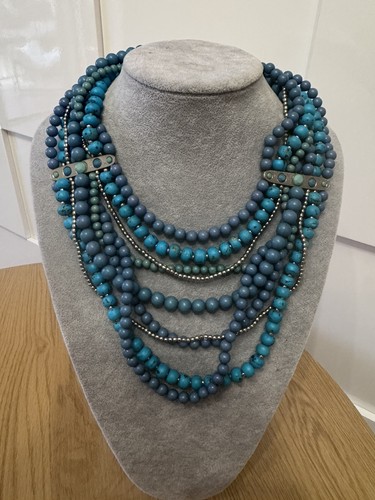 Collana multifilo turchese - collana,