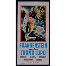 locandina FRANKENSTEIN CONTRO L'UOMO LUPO ilona massey chaney roy neill B76