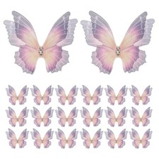 20 Organza Butterflies 1.6"x2"