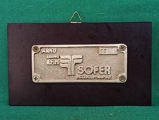 VECCHIA TARGA TARGHETTA PLACCA OTTONE VAGONE TRENO FERROVIE 1989 POZZUOLI. DA23