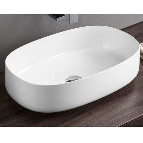 Lavabo appoggio ovale - lavabo,