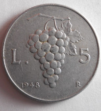 1948 ITALIA 5 LIRE - Ottima