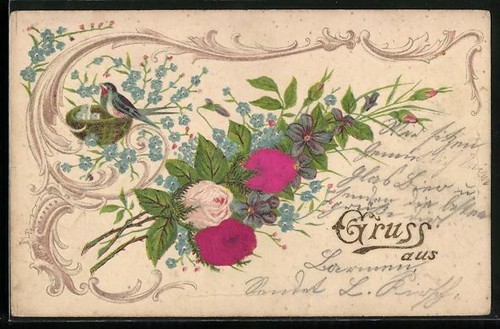 Cartolina tessuto goffrato - cartolina, in