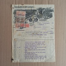 1924 F. Paleari & Figli Produzione Mobili Milano Fattura L063