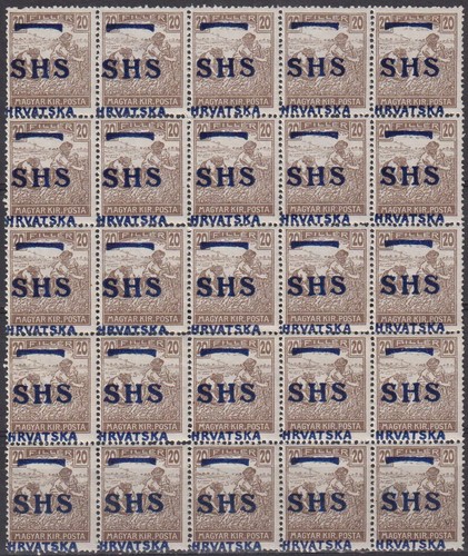 Croatia 1918 shs overprint 20f - croatia,