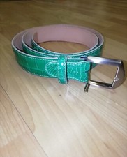 Cintura pelle coccodrillo verde | Cintura donna | Cintura ragazza