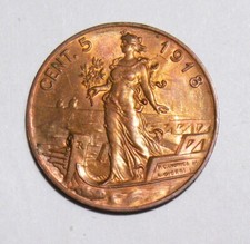 *VITTORIO EMANUELE III 5 CENTESIMI 1913 ITALIA SU PRORA FDC RAME ROSSO