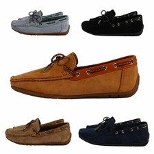 Mocassini Uomo Estivi in Camoscio Scarpe Barca Basse Loafer Scamosciati Eleganti