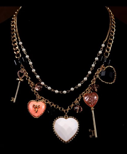 Collana betsey johnson chiavi - collana,