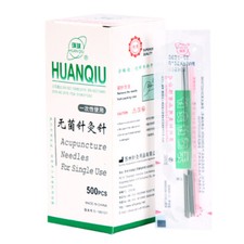 HUANQIU Aghi Manico Molla TCM Agopuntura con Tubo Guida 500 1000 Massaggio