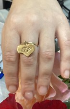 ANELLO ORO GIALLO  CUORE  ORO