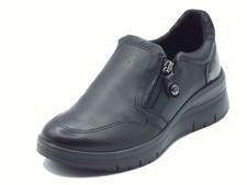 ENVAL Soft 8777700 Nappa Soft Nero Mocassini Confort per Donna in pelle con lamp