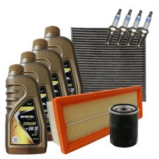 Kit Tagliando Ford Ka 1.2 3 Filtri 4 Olio Siroil 5W30 4 Candele