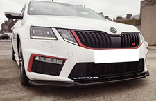 Spoiler anteriore labbro lucido per Skoda Octavia RS MK3 Facelift dal 16-20 ABE
