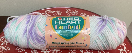 Filato confetti cuore rosso