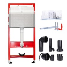 TECE Base Set WC 3 in 1 Cassetta di risciacquo con piastra a pressione e kit di fissaggio 112 cm NUOVO